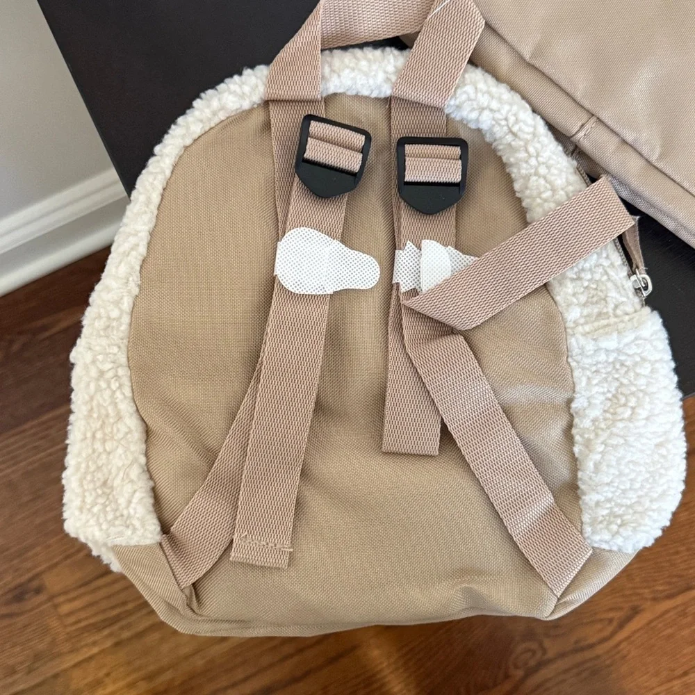 NWT DSW Beige and White Women's Backpack with Mini Backpack